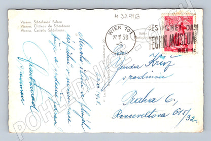 Pohlednice Rakousko Vídeň zámek Schönbrunn 1958 (M32916)