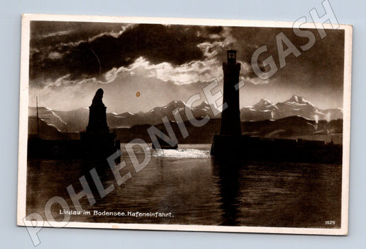 Pohlednice Německo Lindau Bodensee přístav 1942 (M32921)