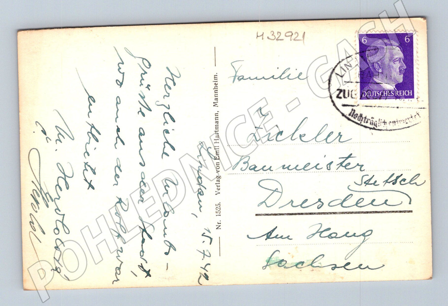 Pohlednice Německo Lindau Bodensee přístav 1942 (M32921)