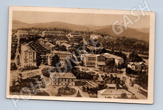 Pohlednice Slovensko Kúpele Sliač letecký pohled 1924 (M32927)