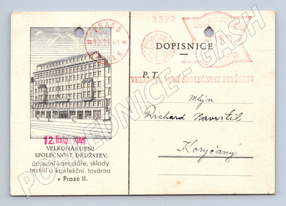 Pohlednice Praha Velkonákupní společnost družstev 1941 (M32931)