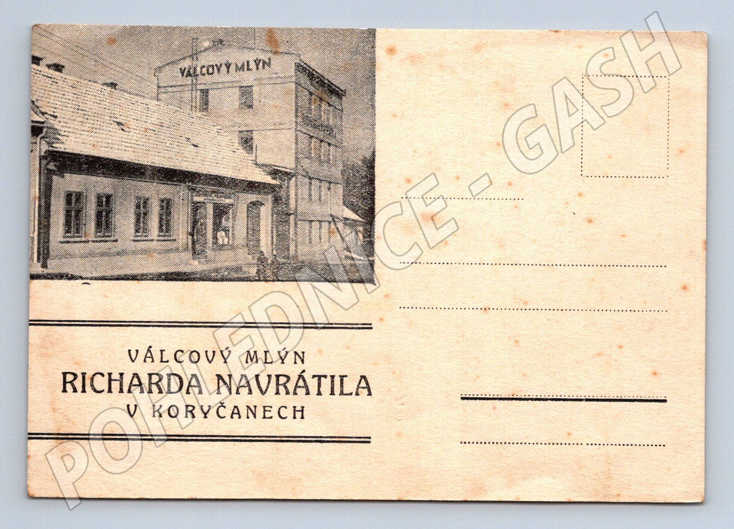Pohlednice Koryčany Válcový mlýn Richarda Navrátila (M32941)
