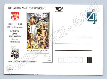 Pohlednice Kroměříž Max Švabinský Žně výročí 1998 (M32943)