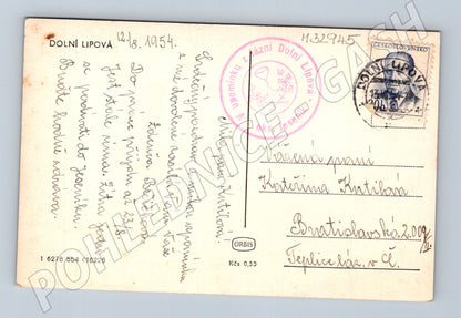 Pohlednice Dolní Lipová Schroth léčebný dům 1954 (M32945)