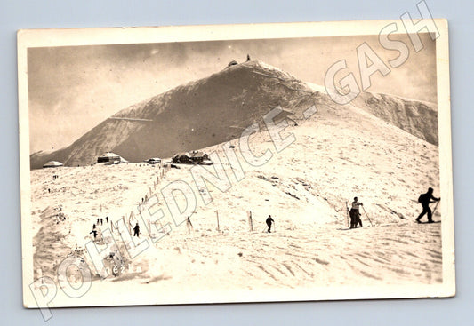 Pohlednice Krkonoše Sněžka lyžaři 1931 (M32959)