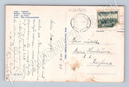 Pohlednice Brno Nádraží 1934 (M32969)