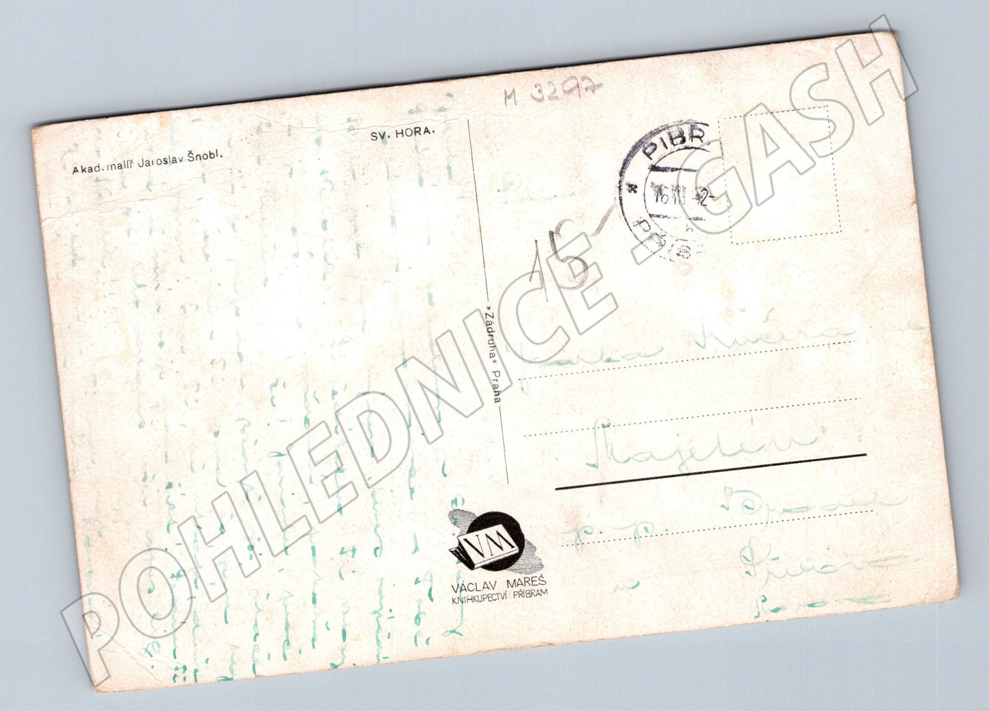 Pohlednice Svatá Hora Příbram 1942 (M3297)