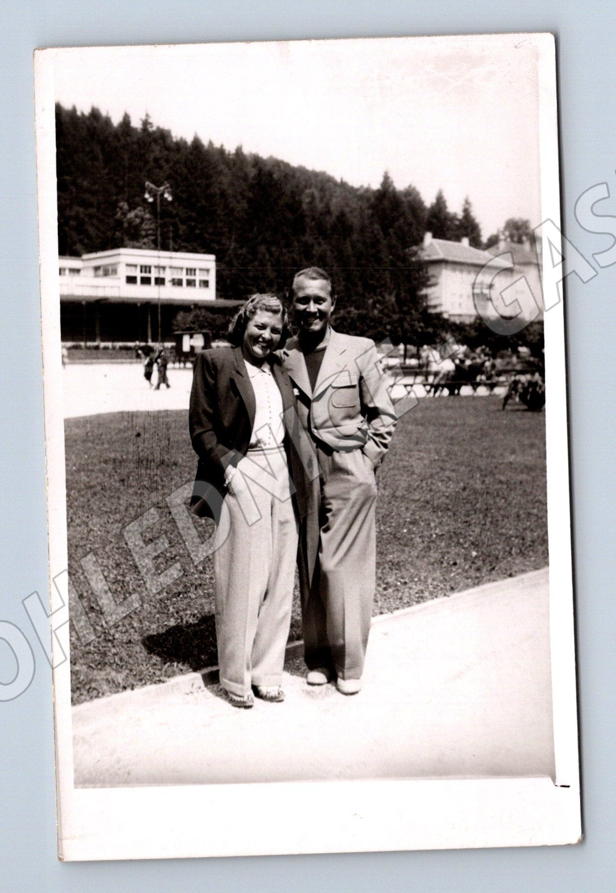 Stará fotografie Luhačovice dva muži ateliér L. Zelený (M32972)