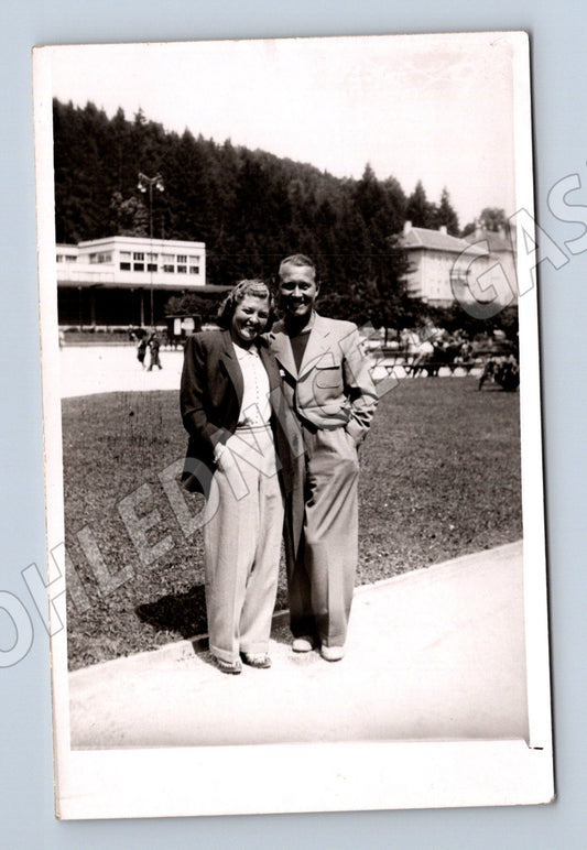 Stará fotografie Luhačovice dva muži ateliér L. Zelený (M32972)