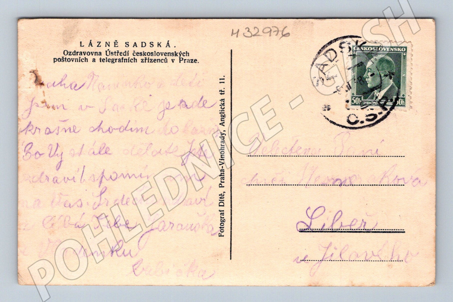 Pohlednice Sadská Ozdravovna Dům Aloise Tučného (M32976)