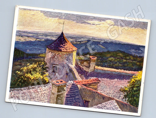 Pohlednice hrad Buchlov V Pernica malba (M3298)