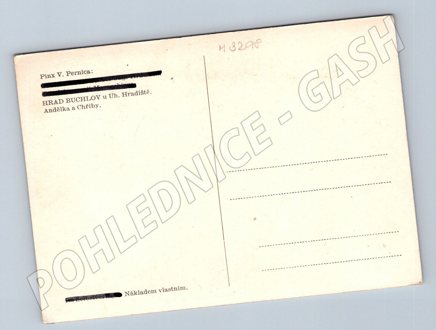 Pohlednice hrad Buchlov V Pernica malba (M3298)