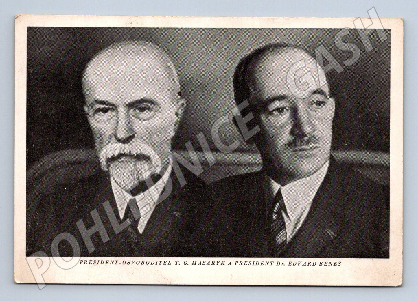 Pohlednice Prezidenti T. G. Masaryk a Edvard Beneš (M32980)