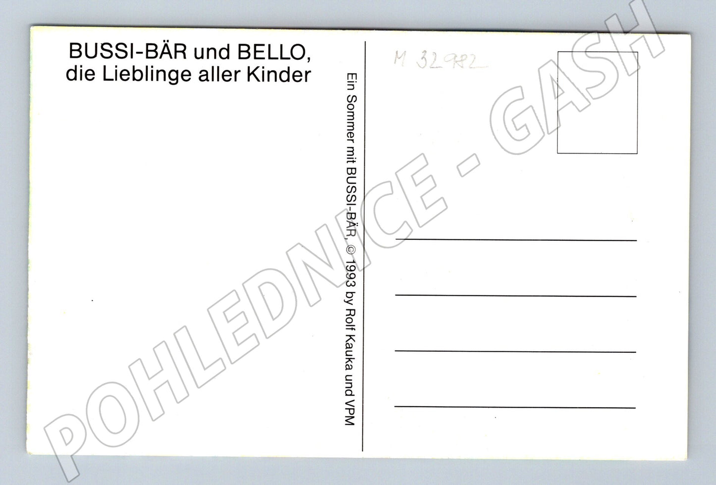 Pohlednice Německo Bussi-Bär Bello na kole 1993 (M32982)