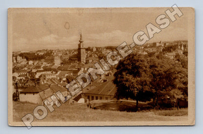 Pohlednice Třebíč panorama s kostelem 1930 (M32984)