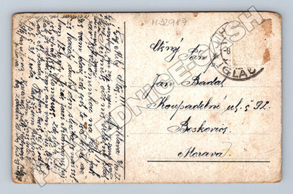 Pohlednice Hory hrad řeka c.1918 (M32987)