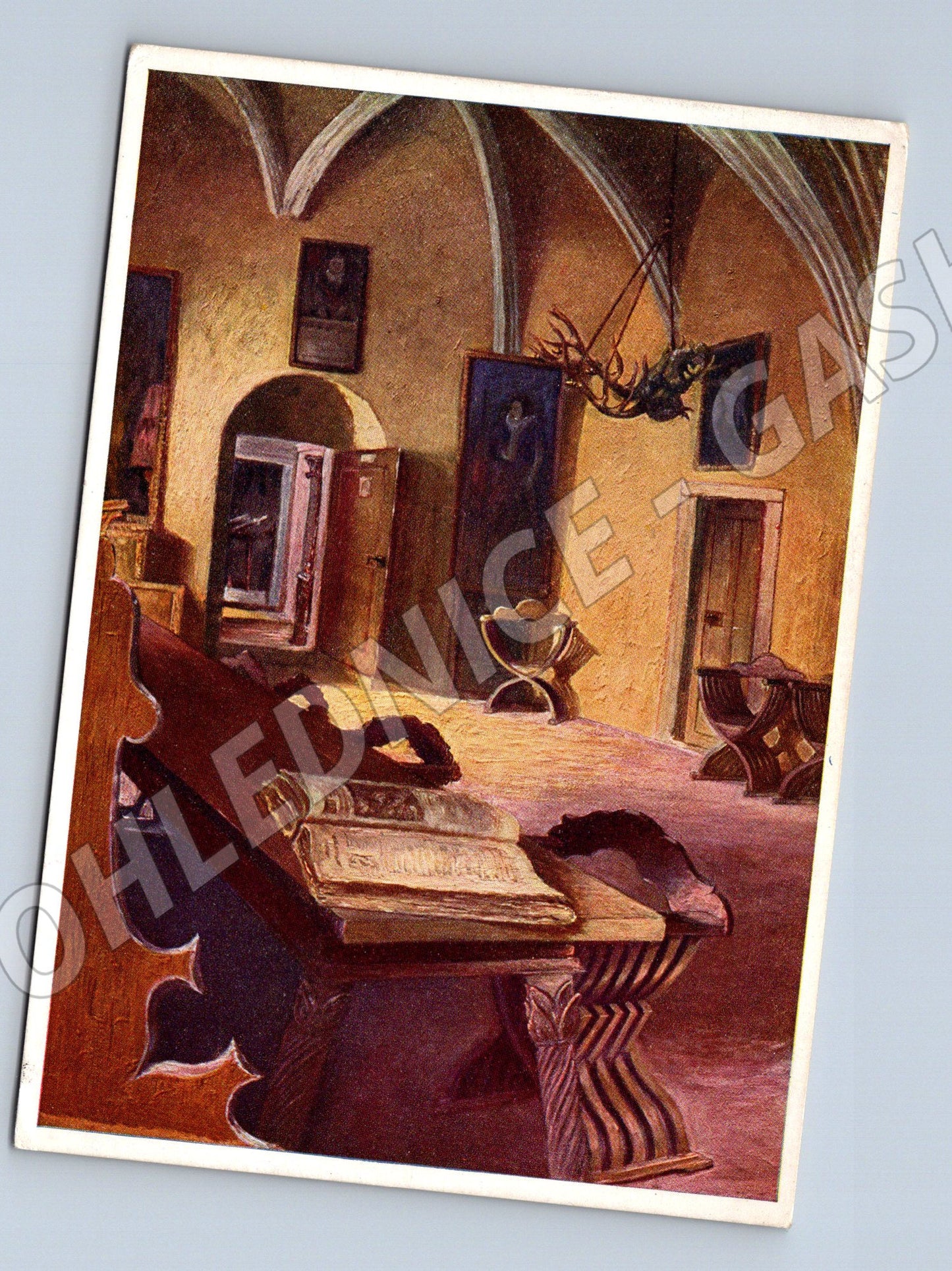 Pohlednice hrad Buchlov rytířský sál Pernica (M3299)