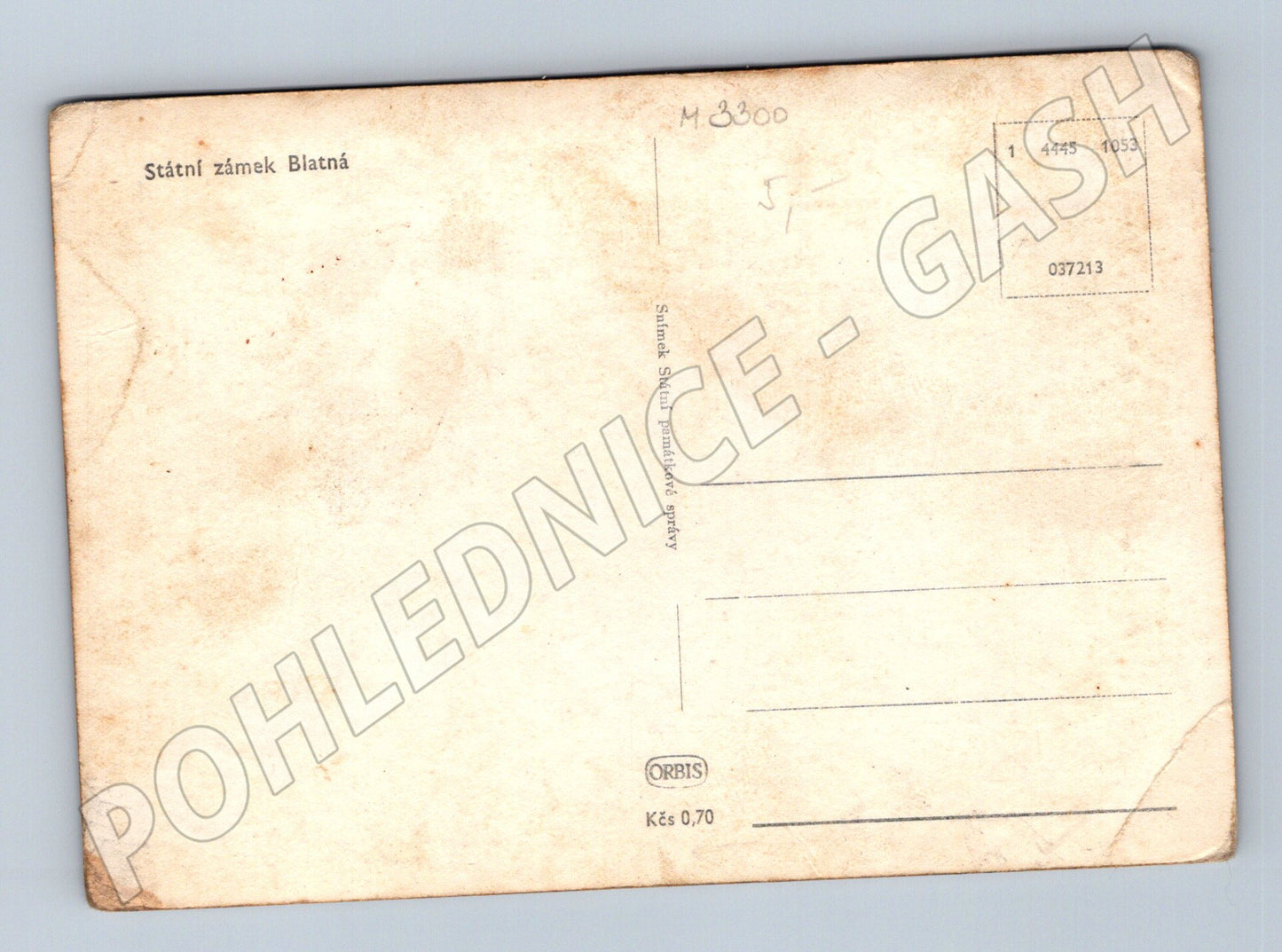 Pohlednice zámek Blatná černobílá (M3300)