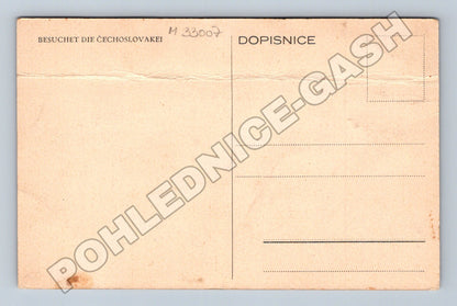 Pohlednice Plzeň celkový pohled s řekou a mostem (M33007)
