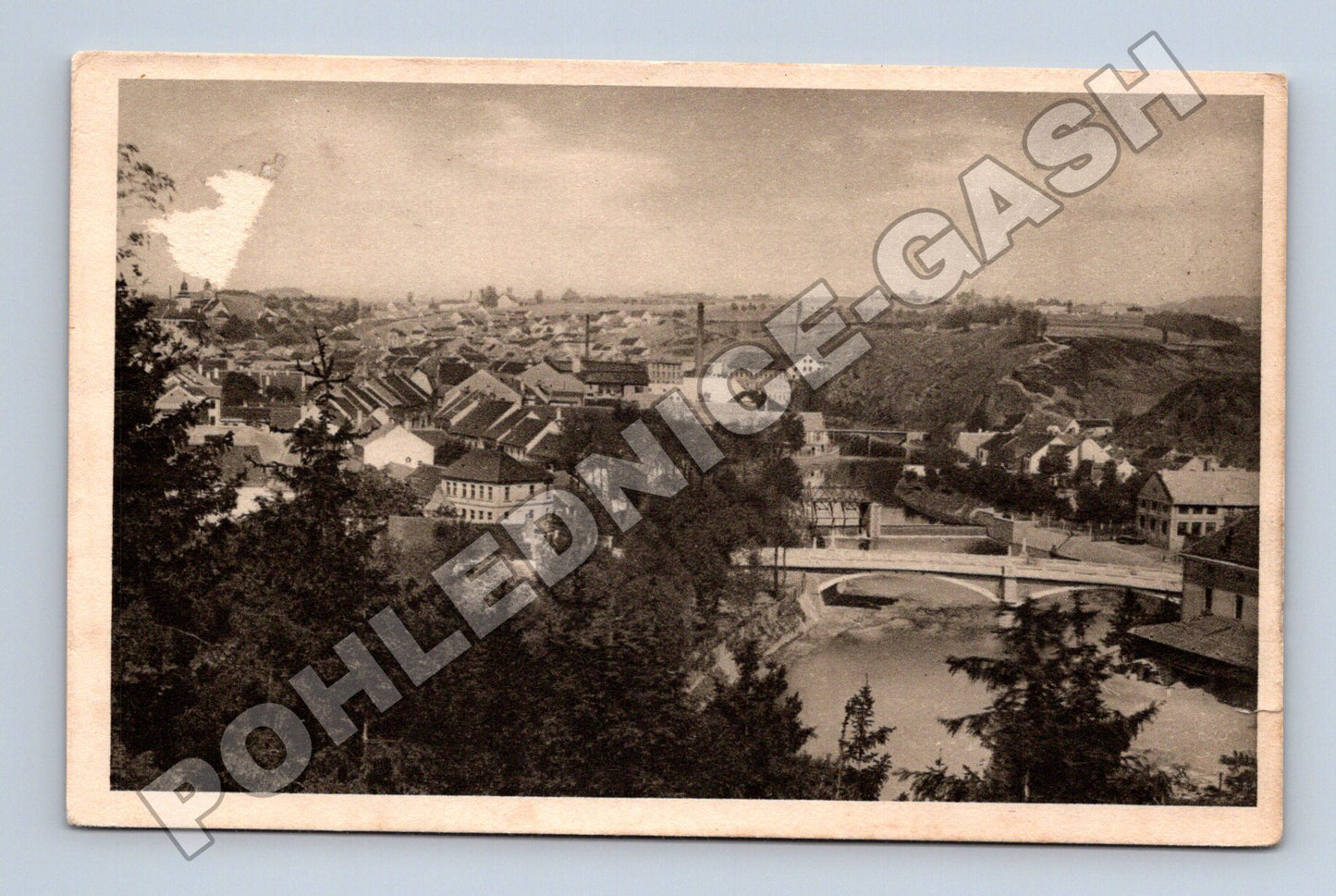 Pohlednice Třebíč panorama 1950 (M33008)