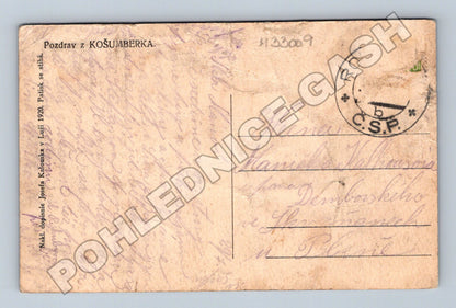 Pohlednice Košumberk částečně poškozená 1920 (M33009)