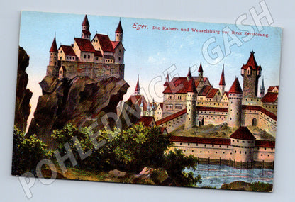 Pohlednice Eger Cheb Kaiser und Wenzelsburg (M3302)