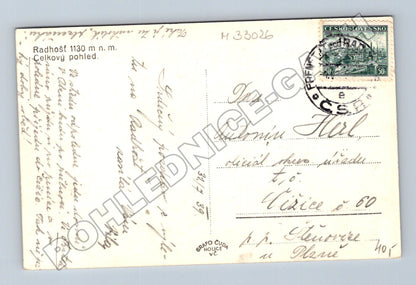 Pohlednice Radhošť celkový pohled 1939 (M33026)