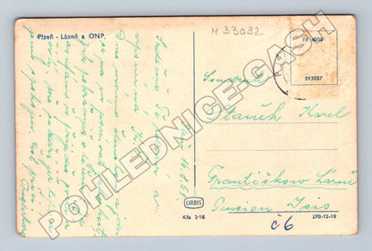 Pohlednice Plzeň Lázně nábřeží budovy 195x (M33032)