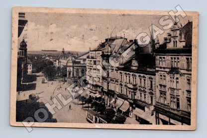 Pohlednice Plzeň ulice s tramvají 1947 (M33033)