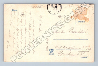 Pohlednice Plzeň městský pohled 1952 (M33035)