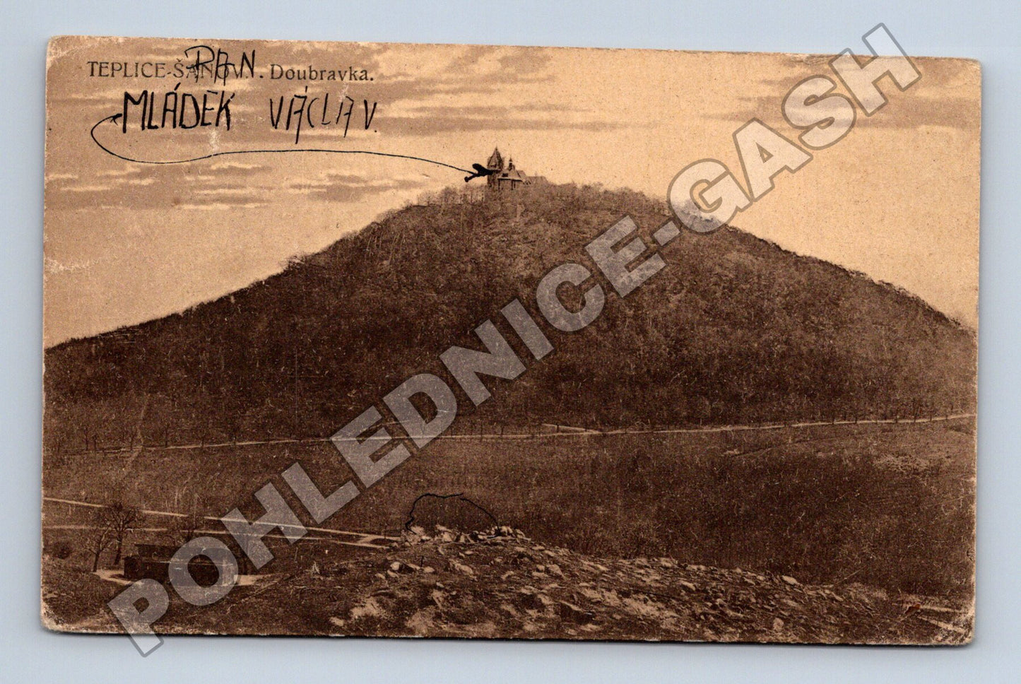 Pohlednice Teplice-Šanov Doubravka hrad (M33044)
