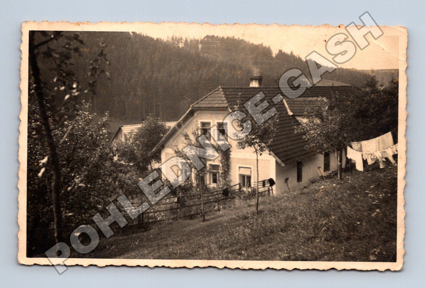 Pohlednice Rakousko St. Veit dům a krajina 1928 (M33045)
