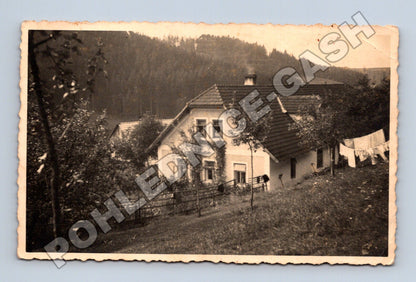 Pohlednice Rakousko St. Veit dům a krajina 1928 (M33045)