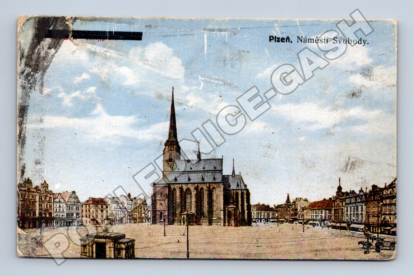 Pohlednice Plzeň Náměstí Svobody 1918 (M33046)