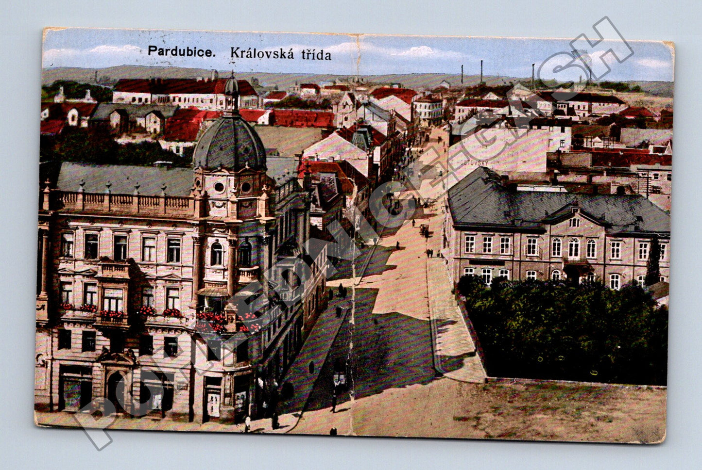 Pohlednice Pardubice Královská třída 1915 (M33052)