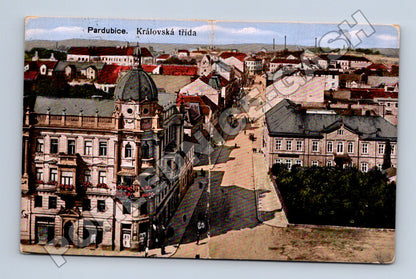 Pohlednice Pardubice Královská třída 1915 (M33052)