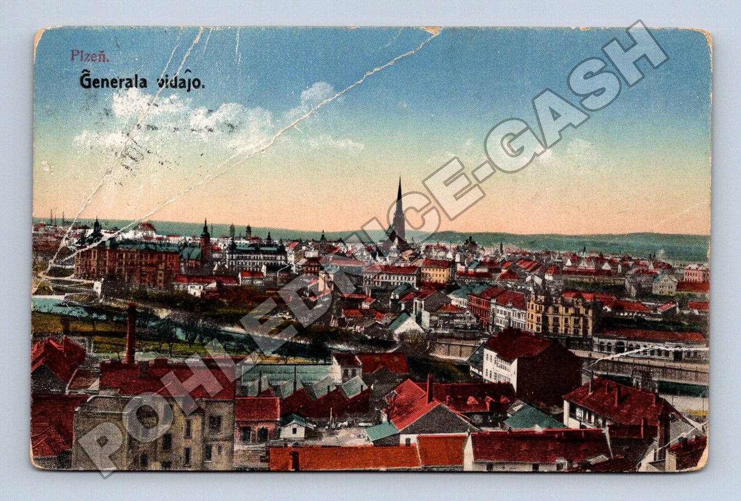 Pohlednice Plzeň panorama města 1923 (M33053)