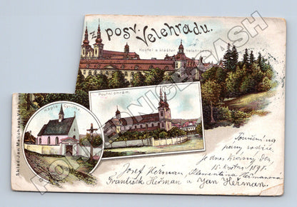 Pohlednice Velehrad klášter poutní chrám 1897 (M33054)
