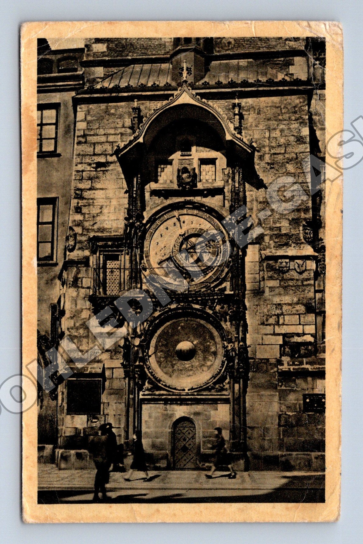 Pohlednice Praha Staroměstský orloj Novoroční 1955 (M33061)