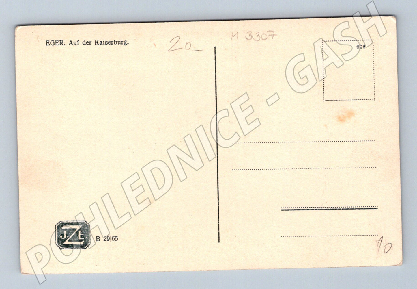 Pohlednice Cheb Kaiserburg zřícenina (M3307)