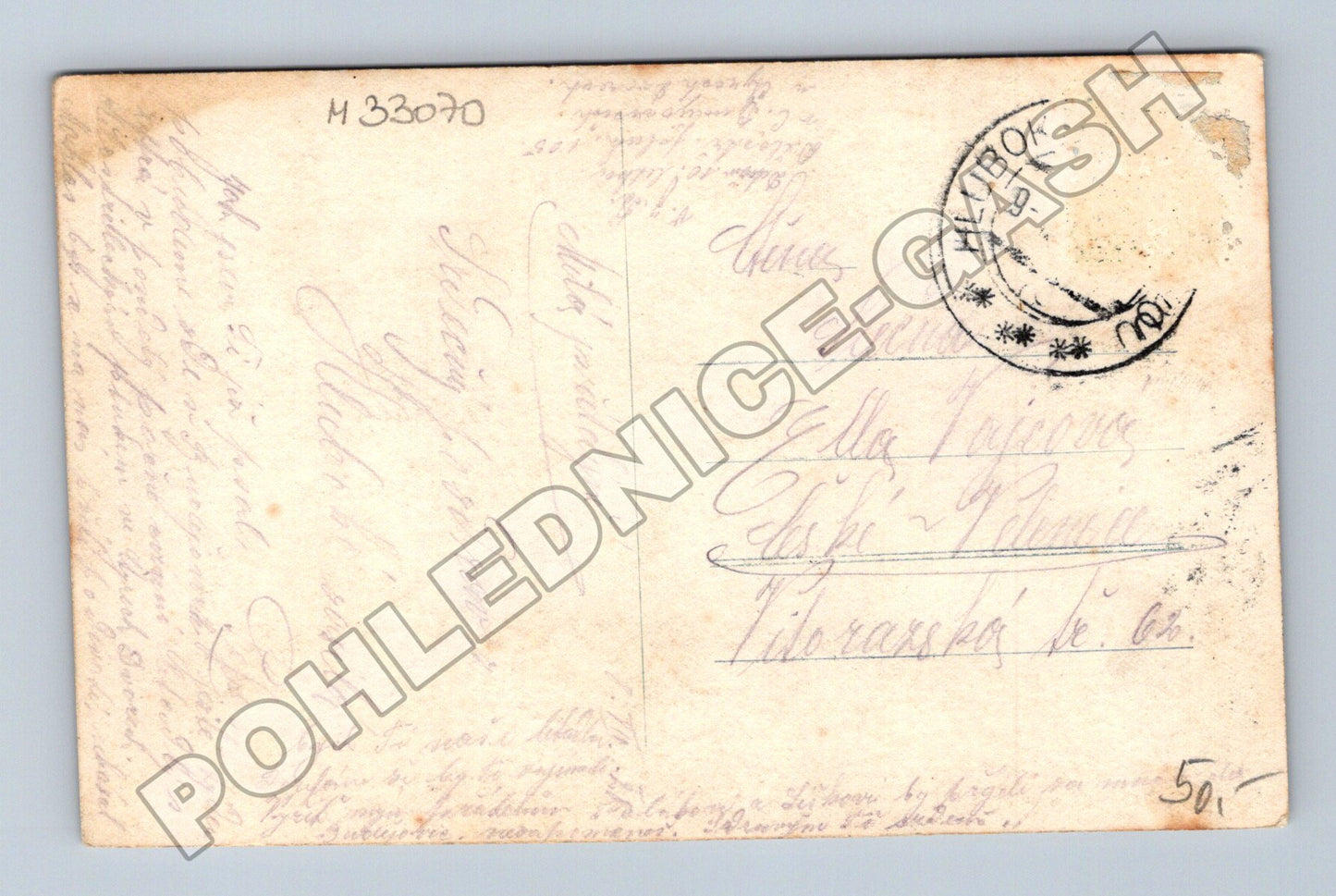 Pohlednice Hluboká n. Vlt. zámek 1923 (M33070)