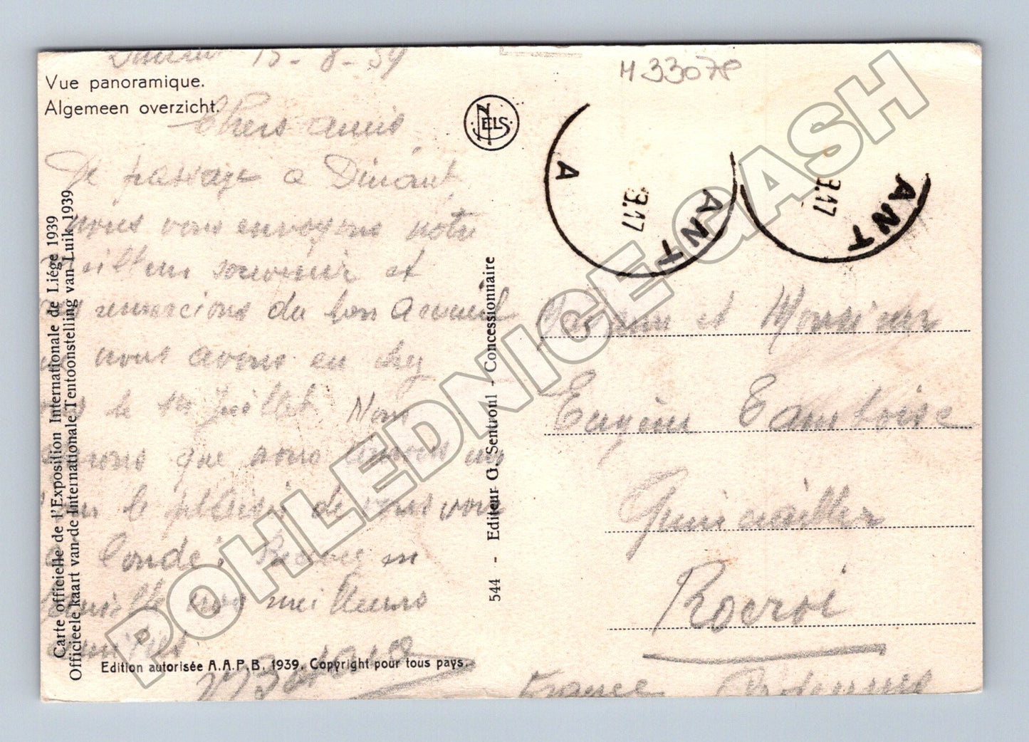 Pohlednice Belgie Mezinárodní výstava Liège 1939 (M33078)