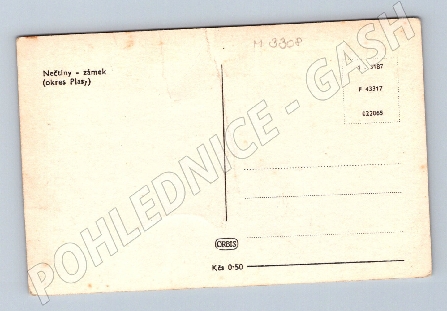 Pohlednice Nečtiny zámek okres Plasy (M3308)