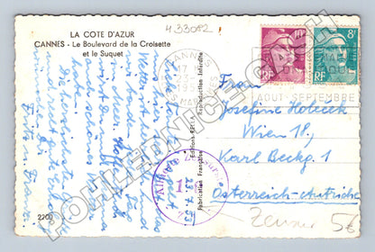 Pohlednice Francie Cannes, Boulevard de la Croisette 1955 (M33082)