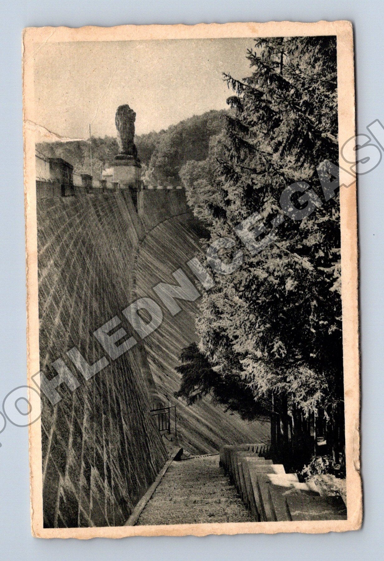 Pohlednice Belgie Gileppe Dam a lev (M33088)