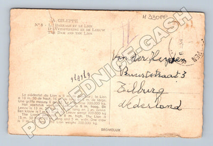 Pohlednice Belgie Gileppe Dam a lev (M33088)
