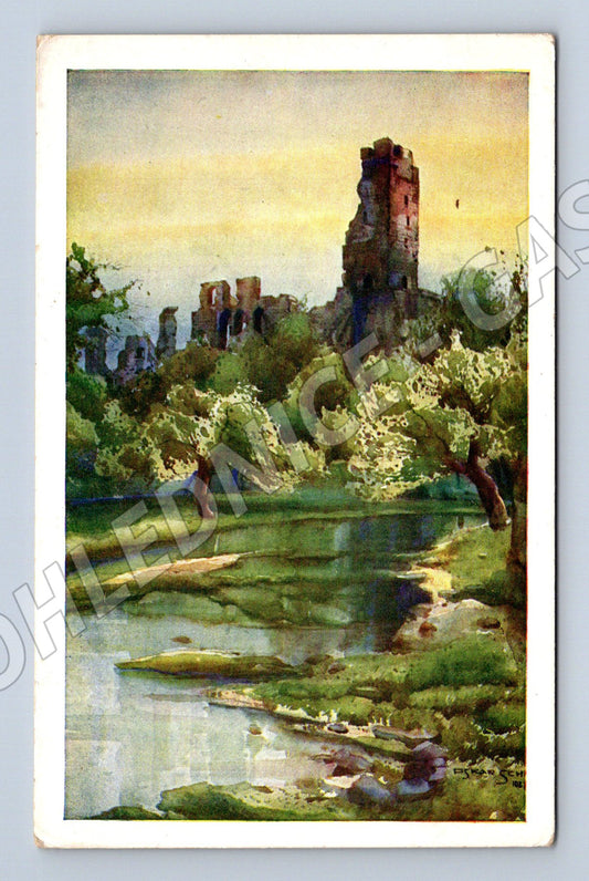 Pohlednice hrad Okoř malovaná O Schmidt (M3309)