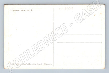 Pohlednice hrad Okoř malovaná O Schmidt (M3309)