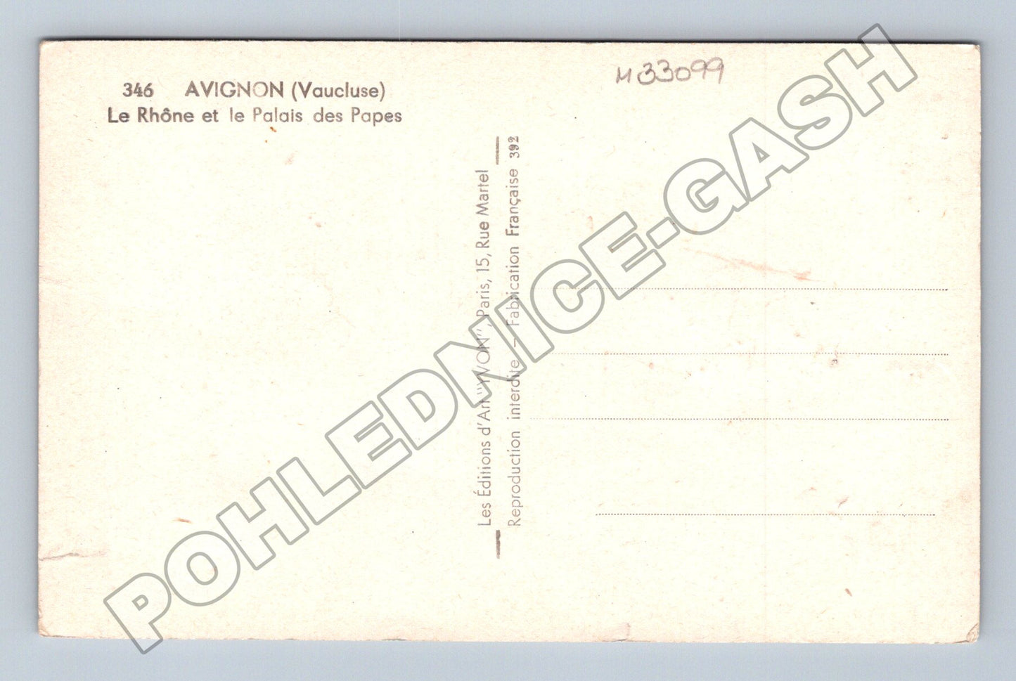 Pohlednice Francie Avignon Palais des Papes a Rhôna (M33099)