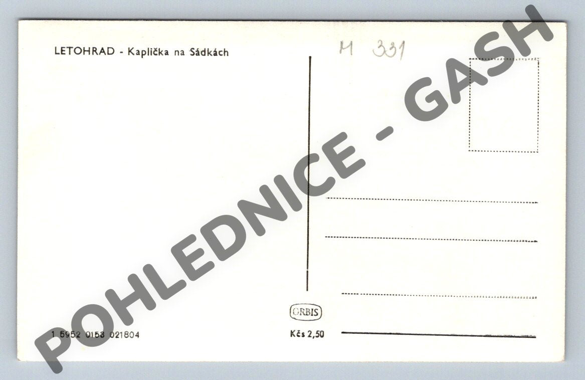 Pohlednice Letohrad kaplička na Sádkách černobílá (M331)